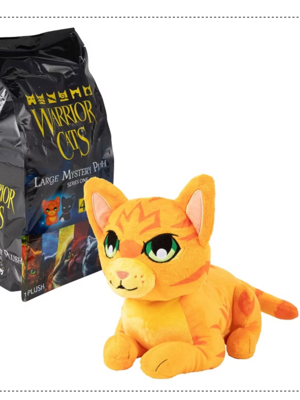 Warrior Cats Firestar Plush Toy Orange Tabby Cat ThunderClan Symbol